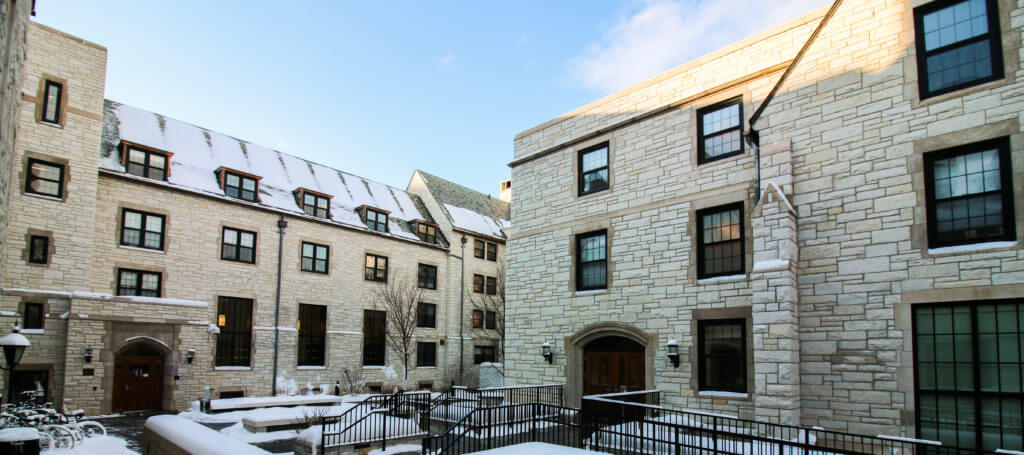 Brick building on a college campus