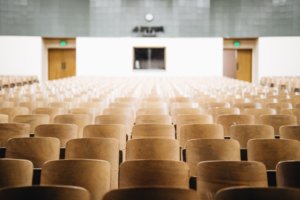 Seats in a campus lecture hall