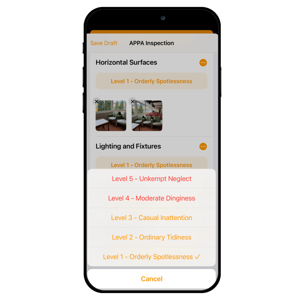 Smart Inspection App Custodial Inspection Software for Universities - OrangeQC